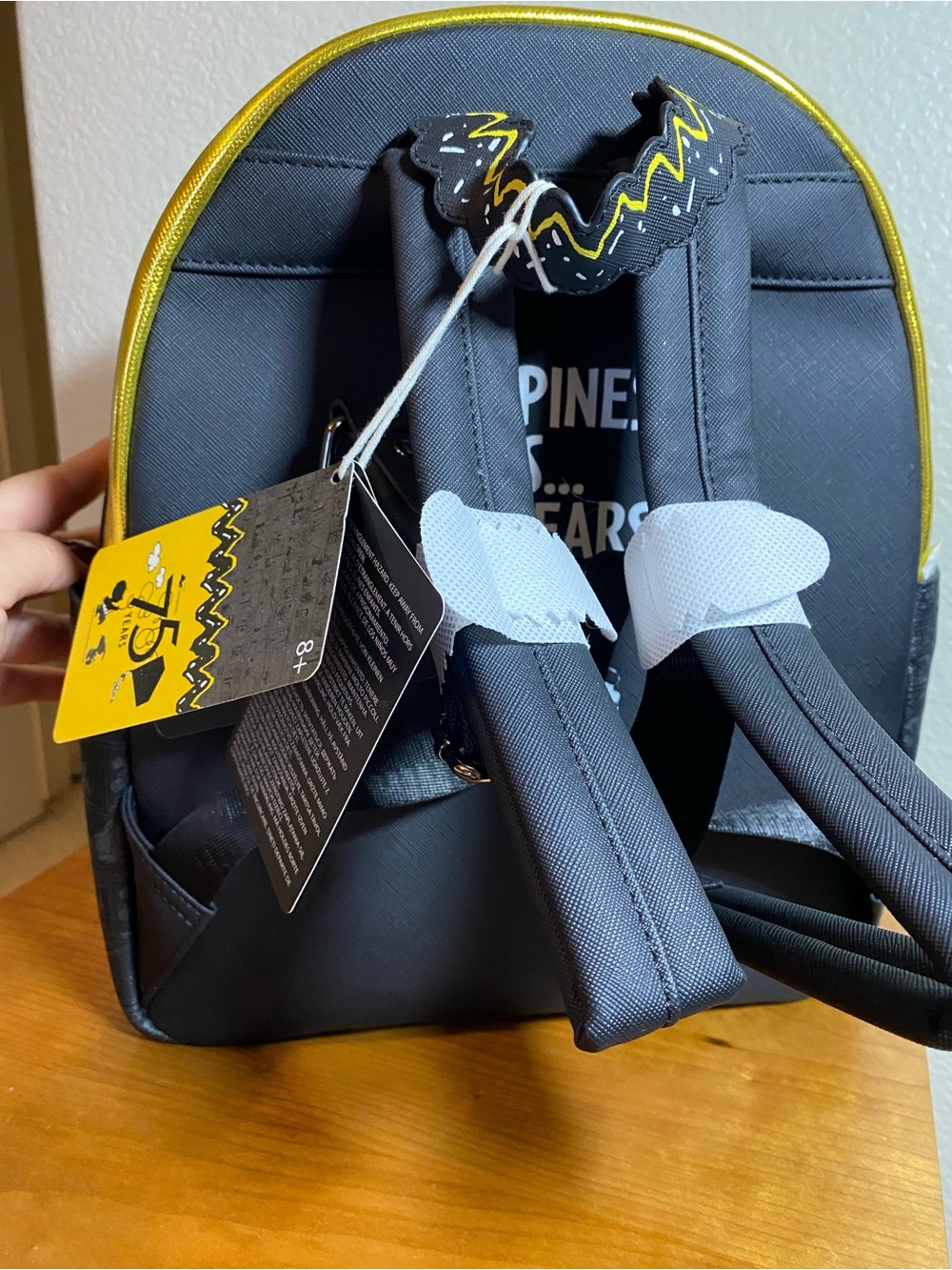 Peanuts Gold & Black Mini Backpack - Picture 4 of 6